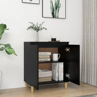 Thumbnail for Sideboard mit Massivholz-Beinen Schwarz 60x35x70 cm