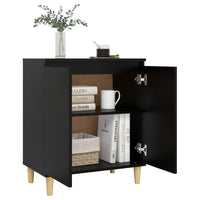 Thumbnail for Sideboard mit Massivholz-Beinen Schwarz 60x35x70 cm