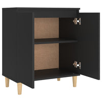 Thumbnail for Sideboard mit Massivholz-Beinen Schwarz 60x35x70 cm