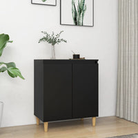 Thumbnail for Sideboard mit Massivholz-Beinen Schwarz 60x35x70 cm
