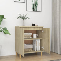 Thumbnail for Sideboard mit Massivholz-Beinen Sonoma-Eiche 60x35x70 cm