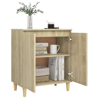 Thumbnail for Sideboard mit Massivholz-Beinen Sonoma-Eiche 60x35x70 cm