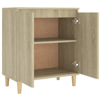 Thumbnail for Sideboard mit Massivholz-Beinen Sonoma-Eiche 60x35x70 cm