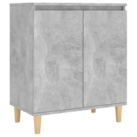 Thumbnail for Sideboard mit Massivholz-Beinen Betongrau 60x35x70 cm
