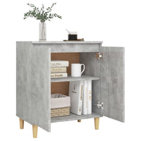 Thumbnail for Sideboard mit Massivholz-Beinen Betongrau 60x35x70 cm