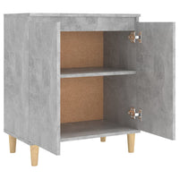 Thumbnail for Sideboard mit Massivholz-Beinen Betongrau 60x35x70 cm