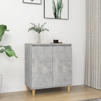 Thumbnail for Sideboard mit Massivholz-Beinen Betongrau 60x35x70 cm