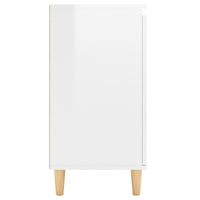 Thumbnail for Sideboard mit Massivholz-Beinen Hochglanz-Weiß 60x35x70 cm