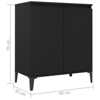 Thumbnail for Sideboard Schwarz 60x35x70 cm Holzwerkstoff