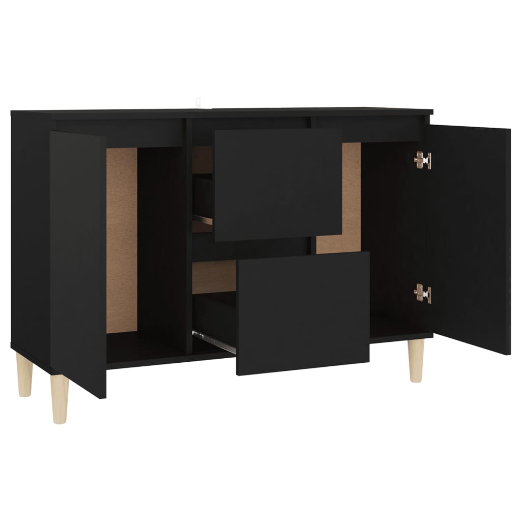 Sideboard Schwarz 103,5x35x70 cm Holzwerkstoff