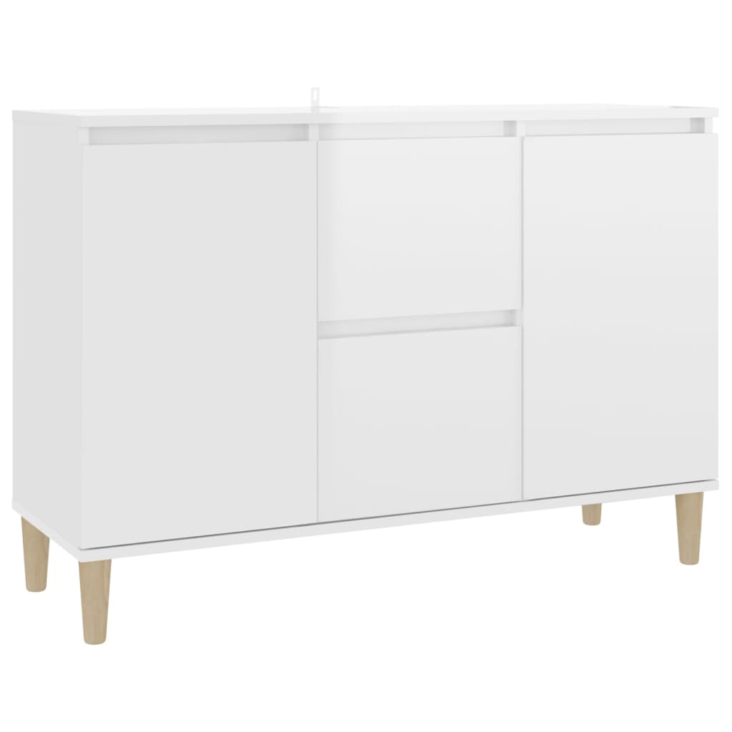 Sideboard Hochglanz-Weiß 101x35x70 cm Holzwerkstoff