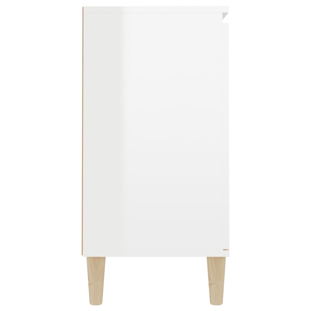 Sideboard Hochglanz-Weiß 101x35x70 cm Holzwerkstoff