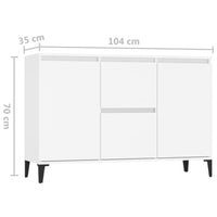 Thumbnail for Sideboard Weiß 104x35x70 cm Holzwerkstoff
