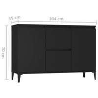Thumbnail for Sideboard Schwarz 104x35x70 cm Holzwerkstoff
