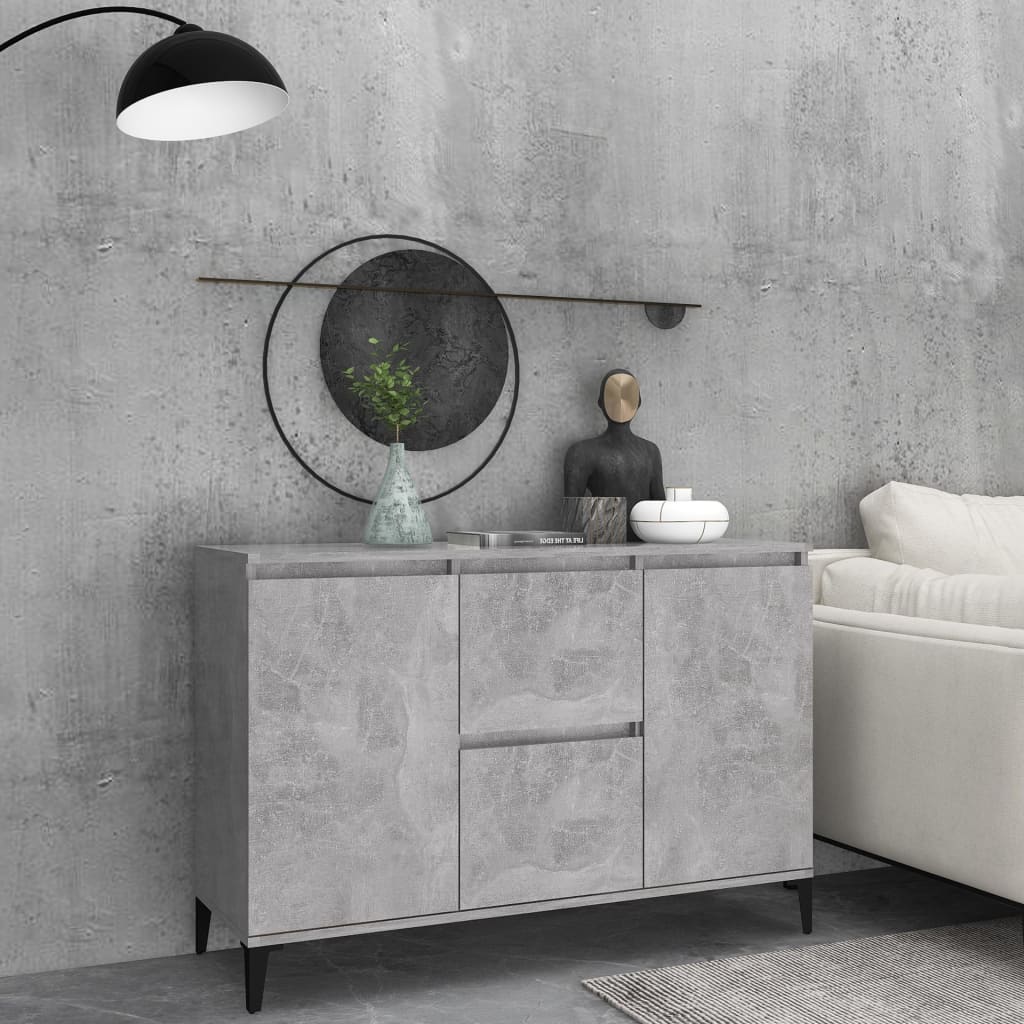 Sideboard Betongrau 104x35x70 cm Holzwerkstoff