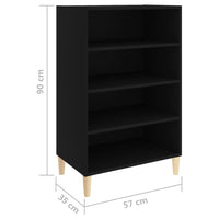 Thumbnail for Sideboard Schwarz 57x35x90 cm Holzwerkstoff