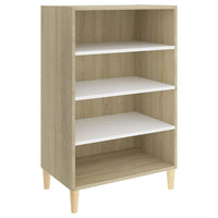 Thumbnail for Sideboard Weiß Sonoma-Eiche 57x35x90 cm Holzwerkstoff