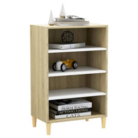 Thumbnail for Sideboard Weiß Sonoma-Eiche 57x35x90 cm Holzwerkstoff