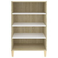 Thumbnail for Sideboard Weiß Sonoma-Eiche 57x35x90 cm Holzwerkstoff