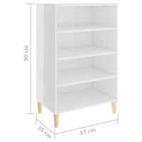 Thumbnail for Sideboard Hochglanz-Weiß 57x35x90 cm Holzwerkstoff