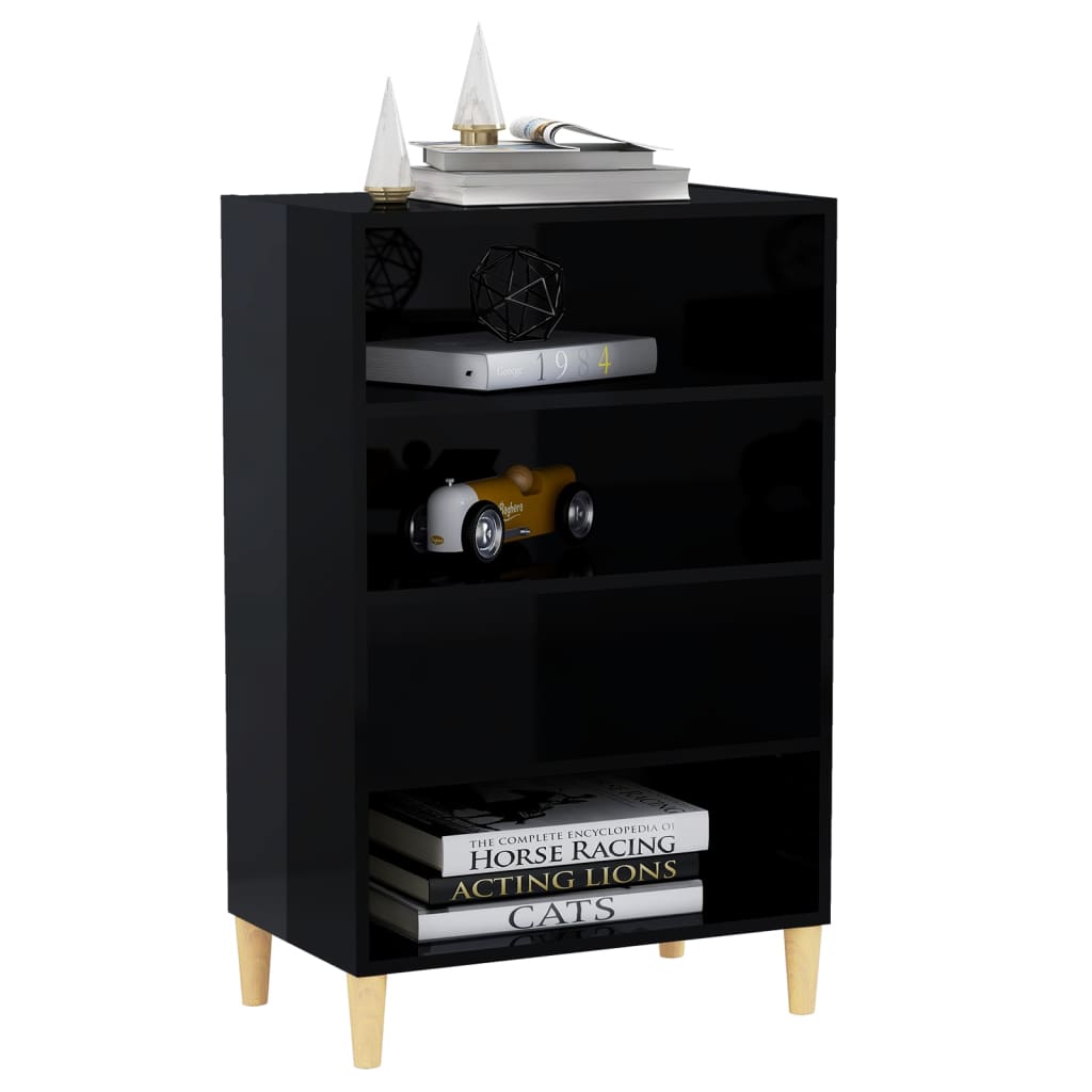Sideboard Hochglanz-Schwarz 57x35x90 cm Holzwerkstoff