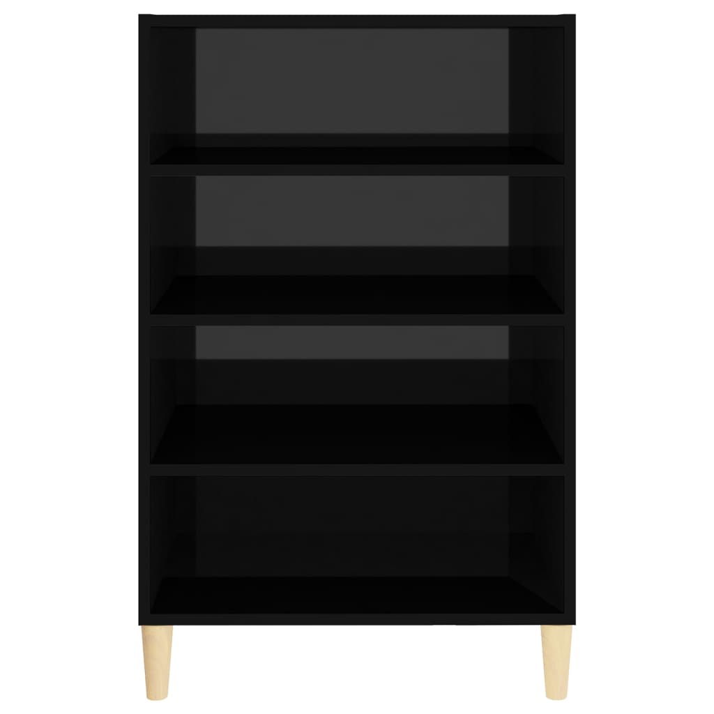 Sideboard Hochglanz-Schwarz 57x35x90 cm Holzwerkstoff