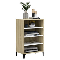 Thumbnail for Sideboard Weiß Sonoma-Eiche 57x35x90 cm Holzwerkstoff