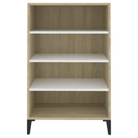 Thumbnail for Sideboard Weiß Sonoma-Eiche 57x35x90 cm Holzwerkstoff