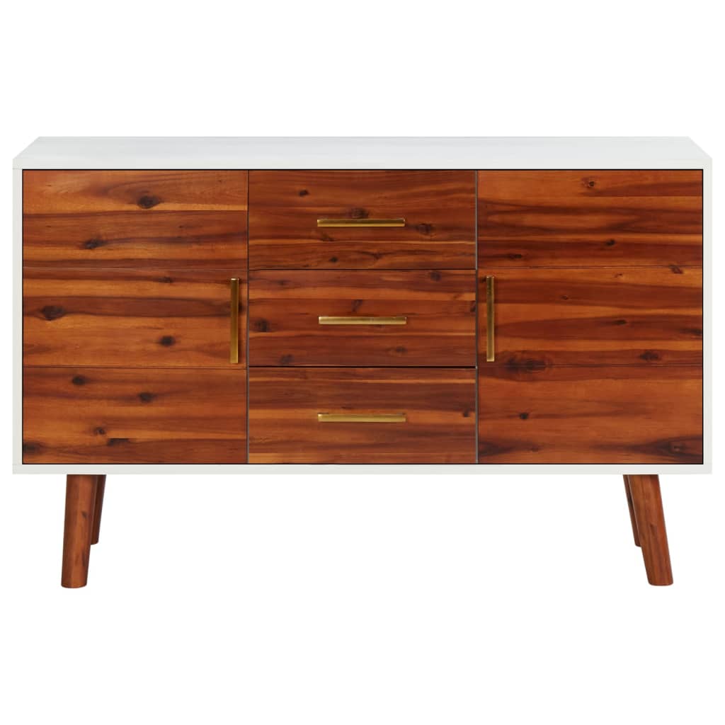 Sideboard 110x35x70 cm Massivholz Akazie und MDF
