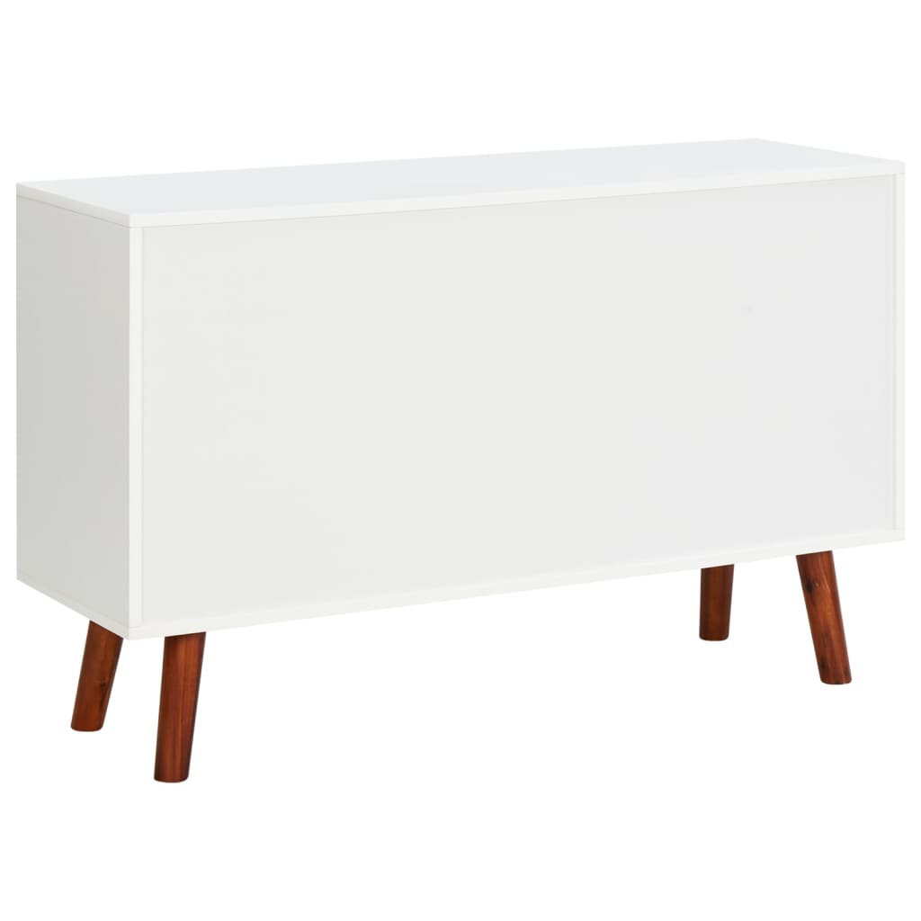 Sideboard 110x35x70 cm Massivholz Akazie und MDF