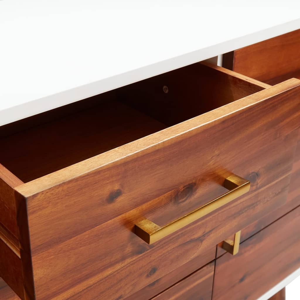 Sideboard 110x35x70 cm Massivholz Akazie und MDF