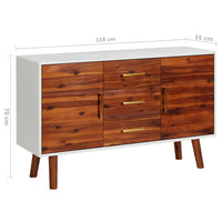 Thumbnail for Sideboard 110x35x70 cm Massivholz Akazie und MDF