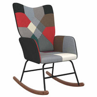 Thumbnail for Schaukelsessel mit Hocker Patchwork Stoff