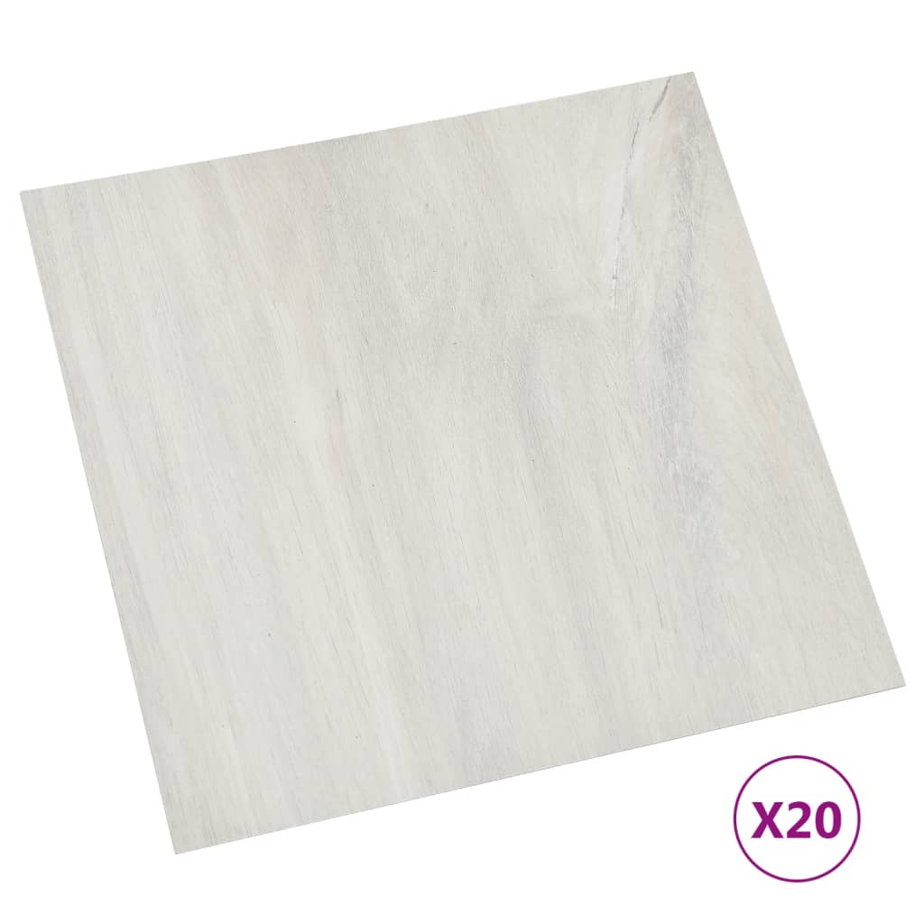 PVC-Fliesen Selbstklebend 20 Stk. 1,86 m² Creme