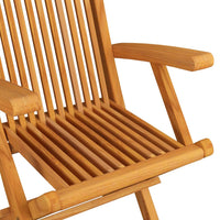 Thumbnail for Gartenstühle mit Roten Kissen 8 Stk. Massivholz Teak