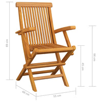 Thumbnail for Gartenstühle mit Roten Kissen 8 Stk. Massivholz Teak