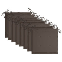 Thumbnail for Gartenstühle mit Taupe Kissen 8 Stk. Massivholz Teak