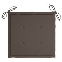 Thumbnail for Gartenstühle mit Taupe Kissen 8 Stk. Massivholz Teak