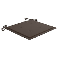 Thumbnail for Gartenstühle mit Taupe Kissen 8 Stk. Massivholz Teak