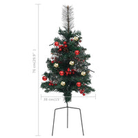 Thumbnail for Künstlicher Weihnachtsbaum mit Beleuchtung 2 Stk. Outdoor 76 cm