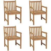 Thumbnail for Gartenstühle 4 Stk. Massivholz Teak