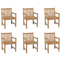Thumbnail for Gartenstühle 6 Stk. Massivholz Teak