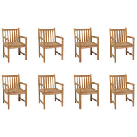 Thumbnail for Gartenstühle 8 Stk. Massivholz Teak