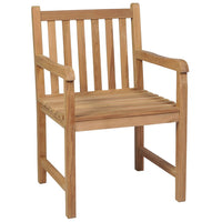 Thumbnail for Gartenstühle 4 Stk. mit Schwarzen Kissen Massivholz Teak