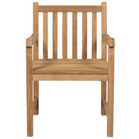 Thumbnail for Gartenstühle 4 Stk. mit Schwarzen Kissen Massivholz Teak