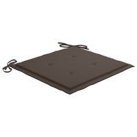 Thumbnail for Gartenstühle 4 Stk. mit Taupe Kissen Massivholz Teak