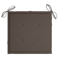 Thumbnail for Gartenstühle 4 Stk. mit Taupe Kissen Massivholz Teak