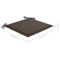 Thumbnail for Gartenstühle 4 Stk. mit Taupe Kissen Massivholz Teak