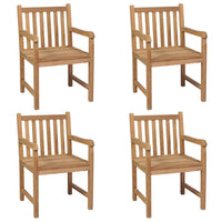 Thumbnail for Gartenstühle 4 Stk. mit Taupe Kissen Massivholz Teak