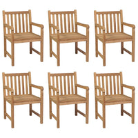 Thumbnail for Gartenstühle 6 Stk. mit Taupe Kissen Massivholz Teak